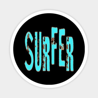 Surfer, Hello Summer Vintage Funny Surfer Riding Surf Surfing Lover Gifts Magnet